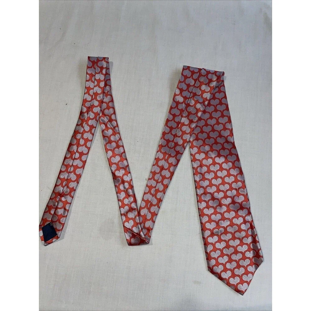 Desantis Collection Men’s Dress Tie Size 58” Pink Hearts Business Formal City